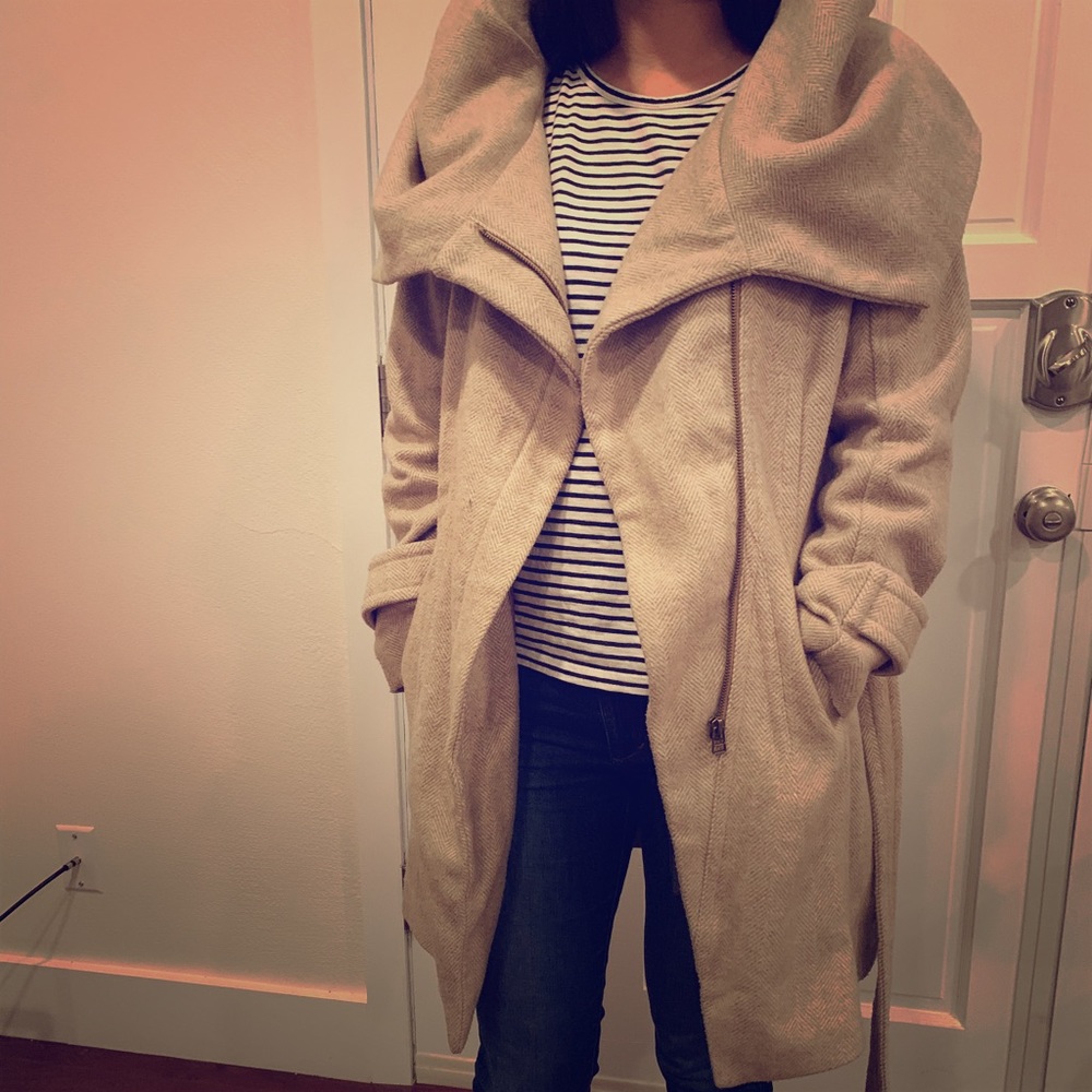 Zara winter coat in tan
